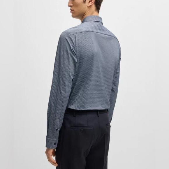 BOSS SLIM-FIT SHIRT IN PRINTED PERFORMANCE-STRETCH FABRIC - Picture 2 of 9